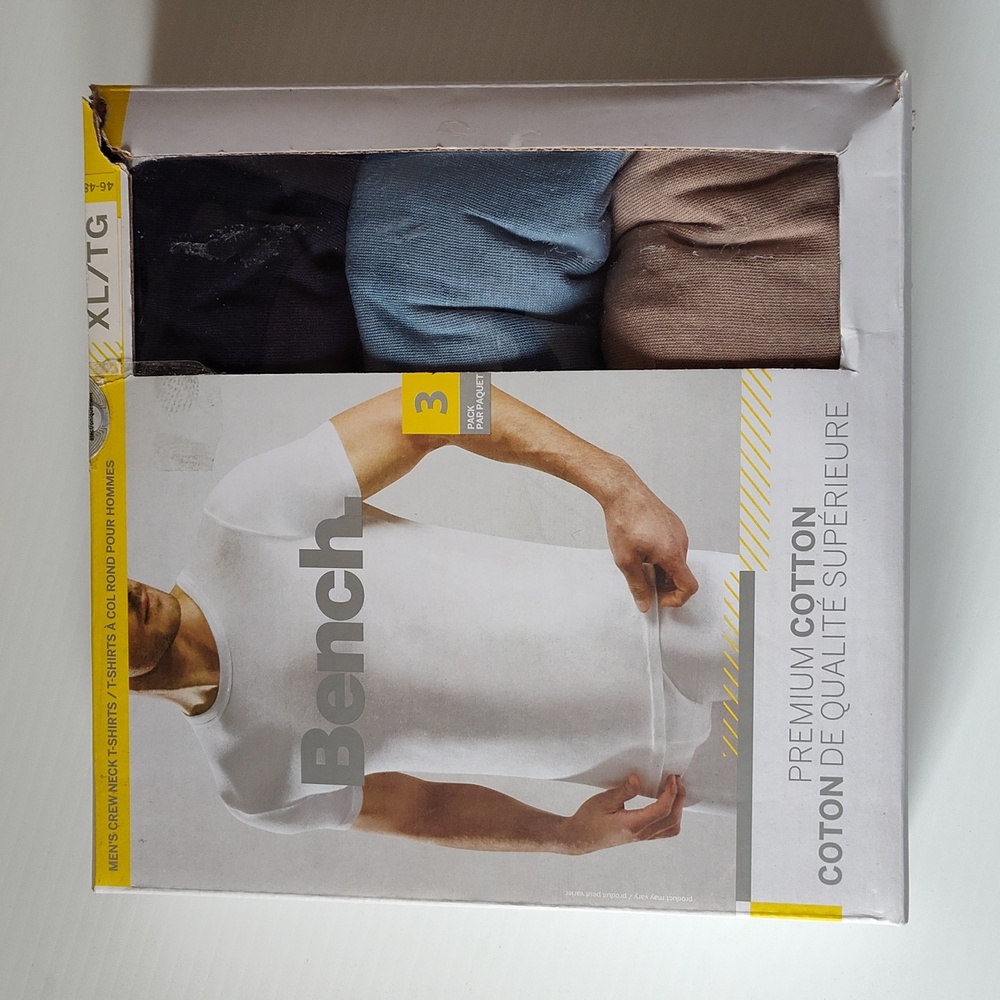 Bench Men's White Crew Neck T-Shirts - Set Of 3